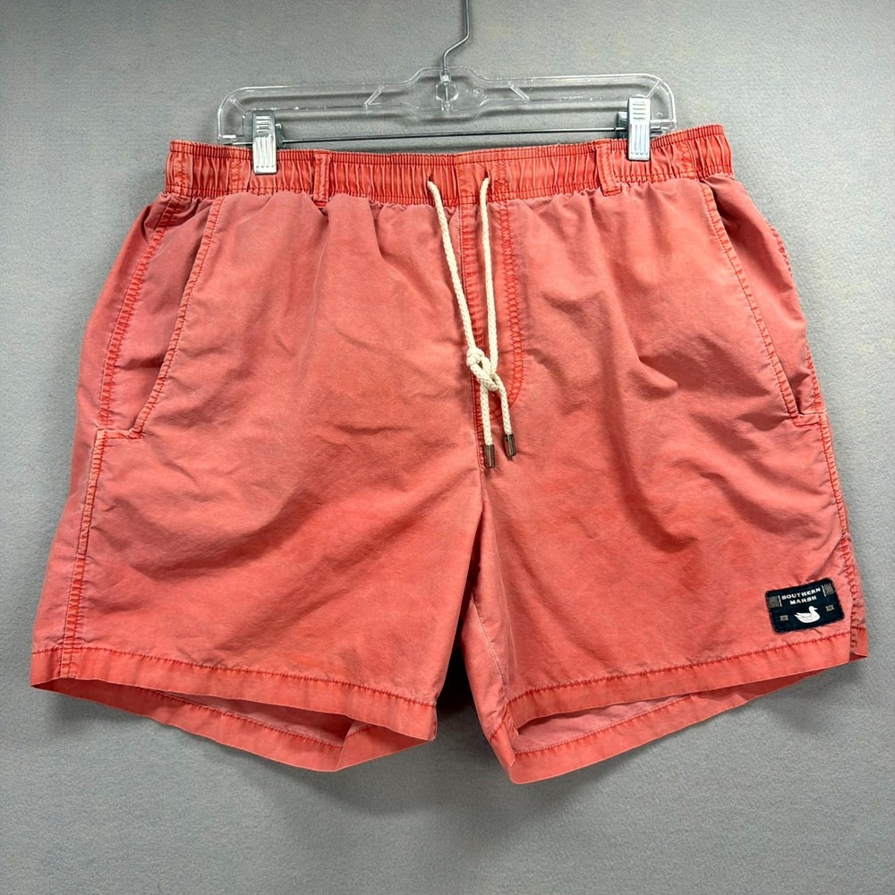 Southern Marsh Seawash Shoals Swim Trunks Men Medium W34 Coral Lined Surf Shorts